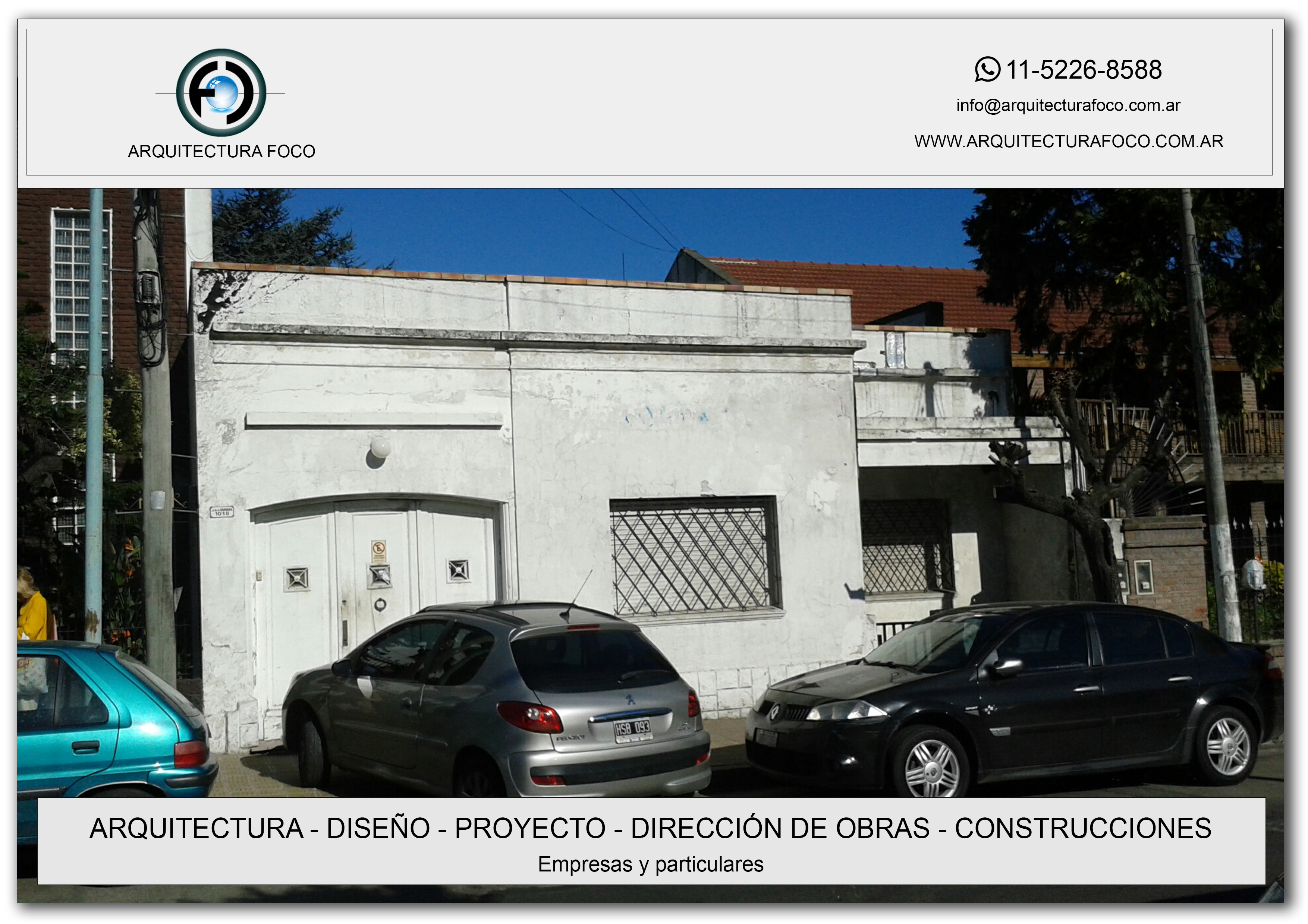 FACHADA EXISTENTE, PROYECTO EN ZONA OESTE