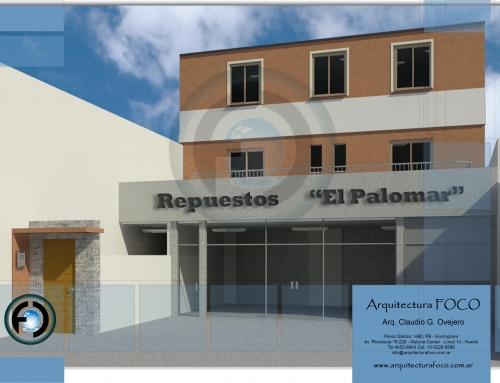 ARQUITECTO – Palomar, Buenos Aires. Proyecto-croquis de frente de local comercial- Arquitectura Foco